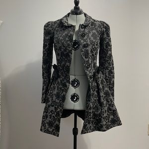 BETSEY JOHNSON Baroque Embroidered Coat SZ. 4 RARE!